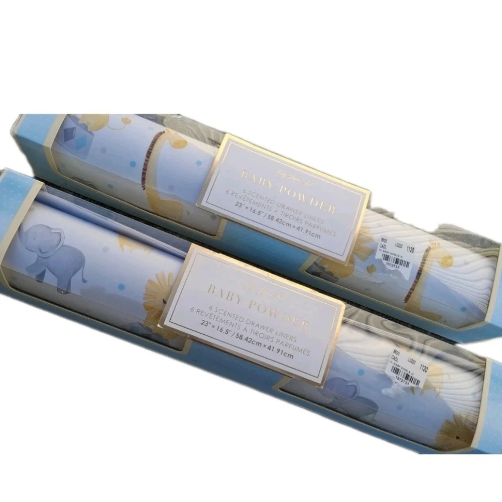 LADY JAYNE Baby Powder Scent 2pks of 6 Drawer/Shelf Liners NWT